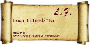 Luda Filoméla névjegykártya